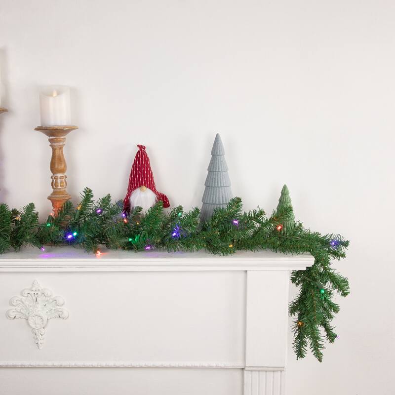 9' x 12" Winona Fir Artificial Christmas Garland, Multi LED Lights