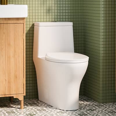 One-Piece Elongated Toilet, Energy-saving Toilet with 1000g MaP, ADA Height Toilet - N/A