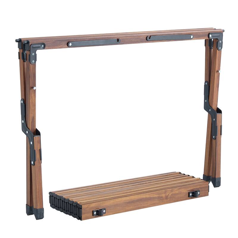 1-piece Folding Lightweight Aluminum Roll-up Rectangular Table - N/A