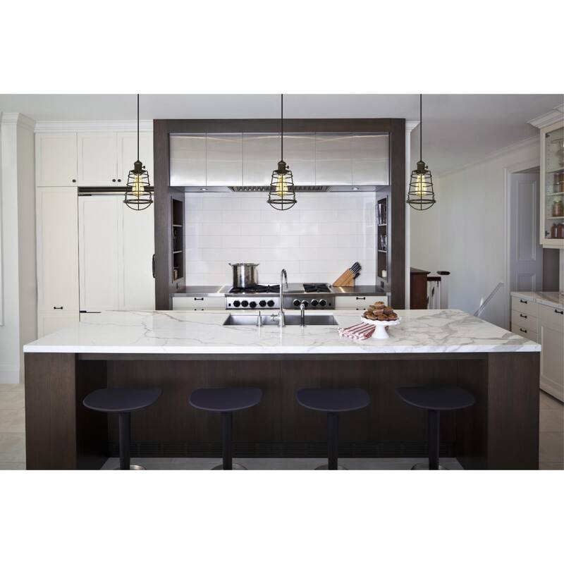 Westinghouse Lighting Nolan One-Light Indoor Mini Pendant with Turn Knob, Oil Rubbed Bronze Finish with Cage Shade - 1-Light