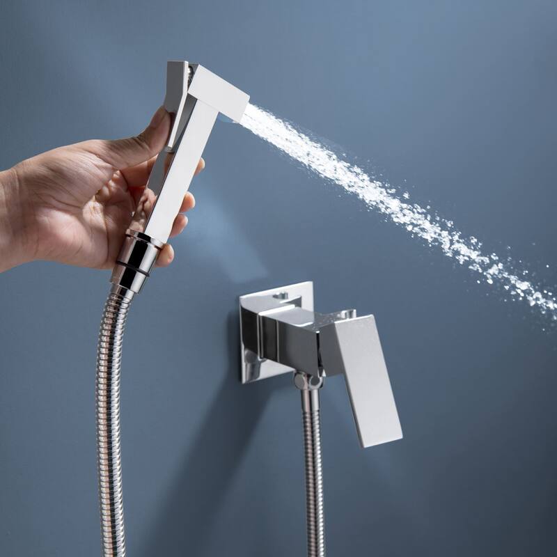 Handheld Bidet Sprayer Stainless Steel Bidet Hand Held Sprayer for Toilet Shattaf Toilet Attachment With Mixer Valve