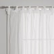 preview thumbnail 36 of 39, Aurora Home Textured Faux Linen Romantic Tie Top Curtain Panel Pair