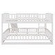 preview thumbnail 11 of 14, Full Over Full Low Bunk Bed with Slide, with Fence and Ladder for Toddler Kids Teens