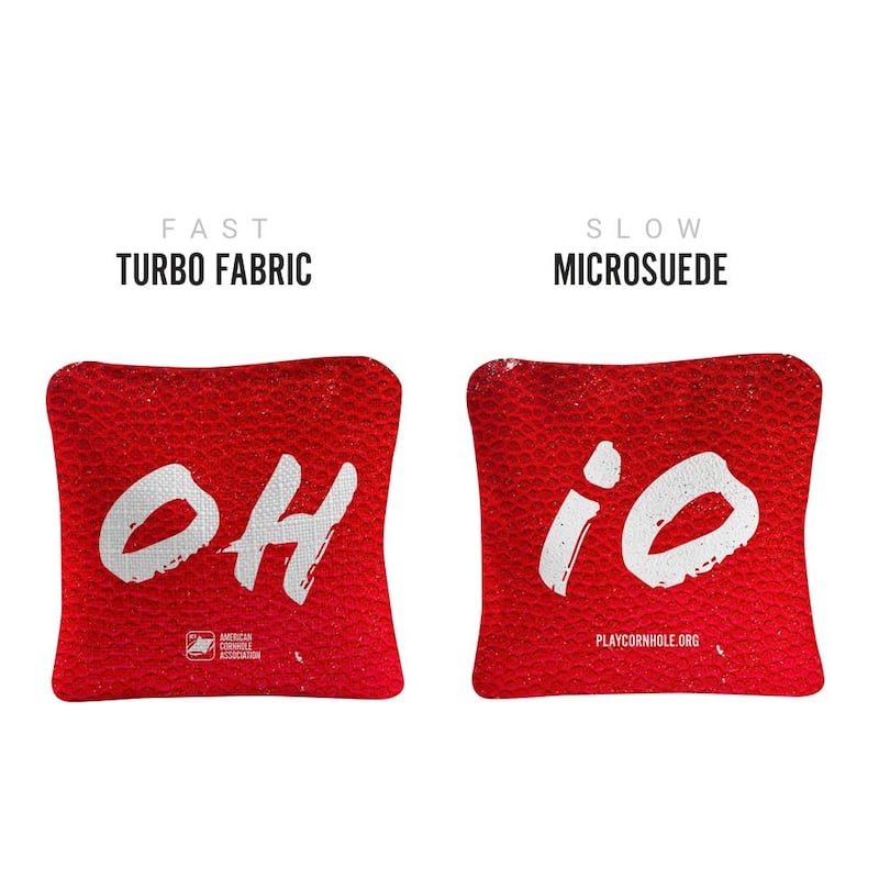 Ohio Red Dual Sided Cornhole Bags