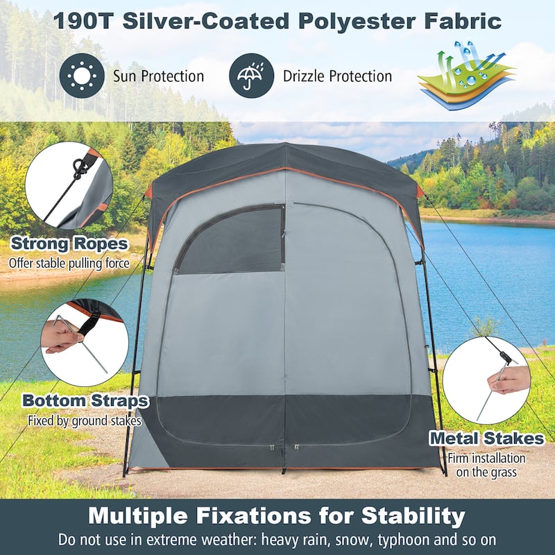 Goplus 2 Room Shower Tent Oversize Privacy Shelter Portable Dressing - See Details
