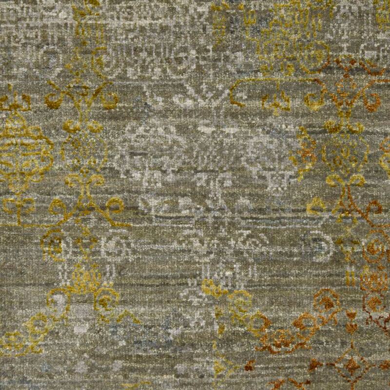 Dazzle Marsville Transitional Geometric Hand-Knotted Area Rug