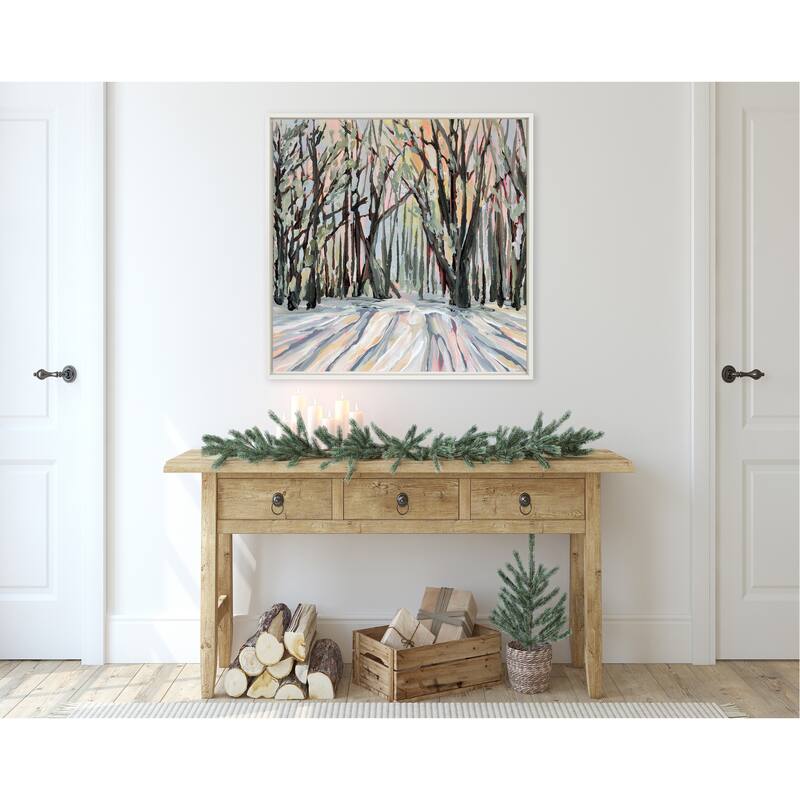 Kate and Laurel Sylvie Vermont Framed Canvas by Emily Kenney