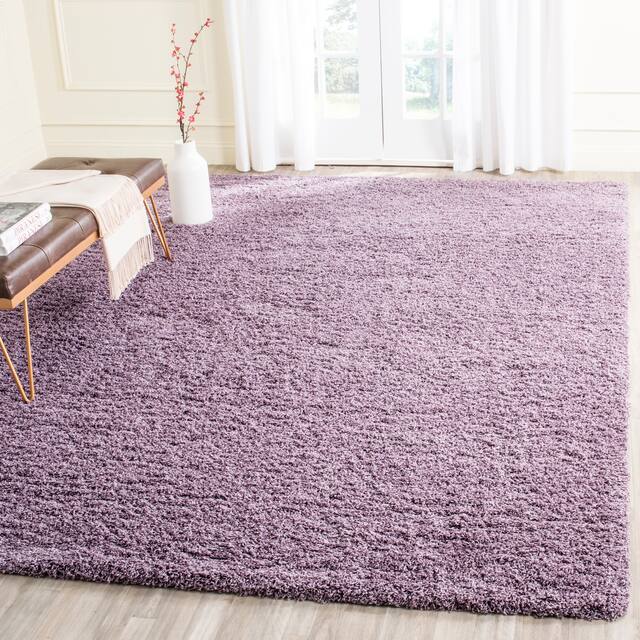 SAFAVIEH Laguna Shag Verdiana Solid Color 2-inch Thick Shag Rug - 8'6" x 12' - Purple