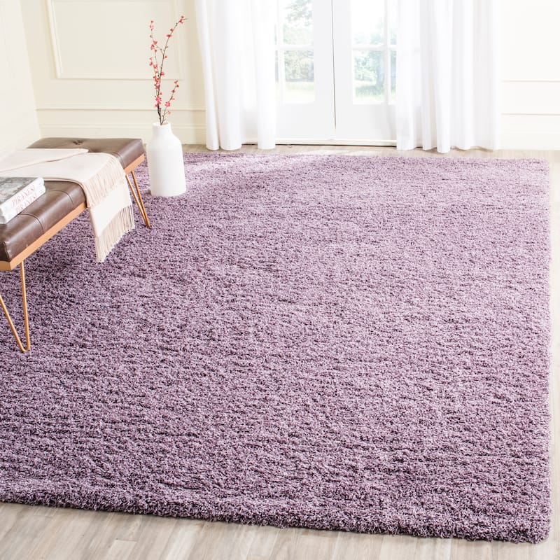 SAFAVIEH Laguna Shag Verdiana Solid Color 2-inch Thick Rug.