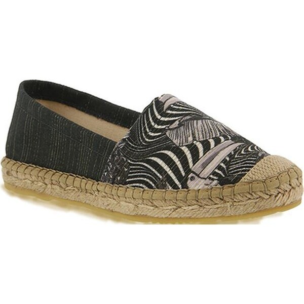 Shop Azura Women's Brittania Animal Print Espadrille Black Multi Canvas