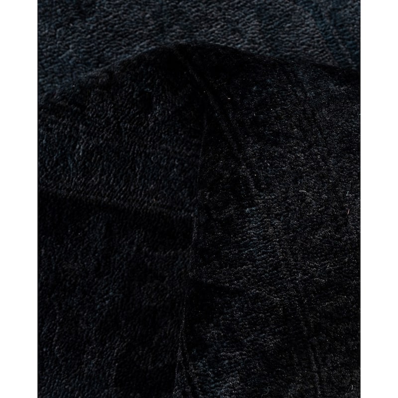 Overdyed One-of-a-Kind Hand-Knotted Area Rug - Black - 8' 3" x 10' 1"