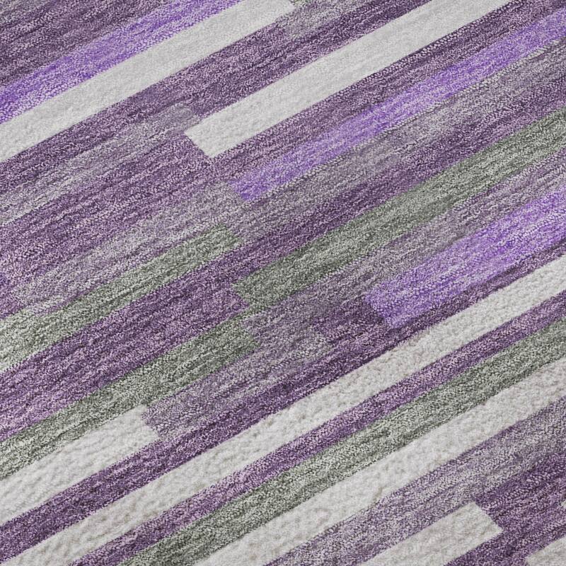 Premium Washable Super Soft Geo Stripes Mayfield Rug