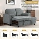 preview thumbnail 48 of 140, 3-in-1 Corduroy Sleeper Sofa Pull-Out Bed Convertible Adjustable Loveseat with USB Port