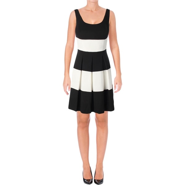 Lauren Ralph Lauren Womens Casual Dress Striped Sleeveless