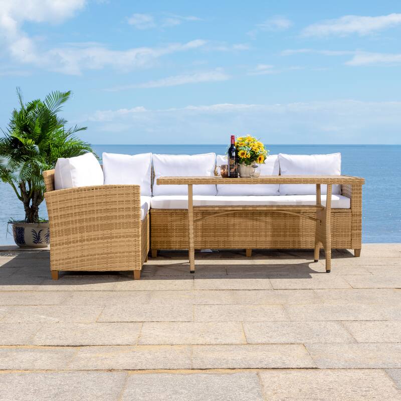 SAFAVIEH Outdoor Living Jovita 3-Piece Sectional Set
