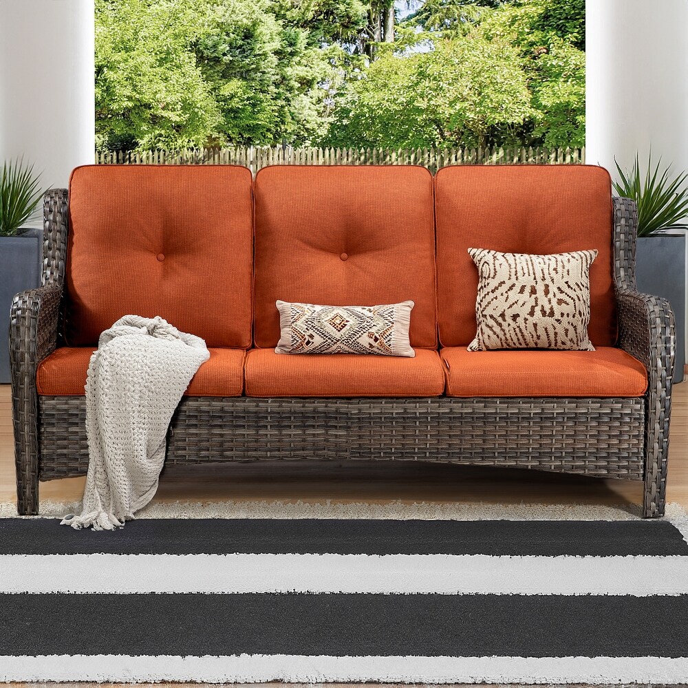 Orange sales outdoor sofa