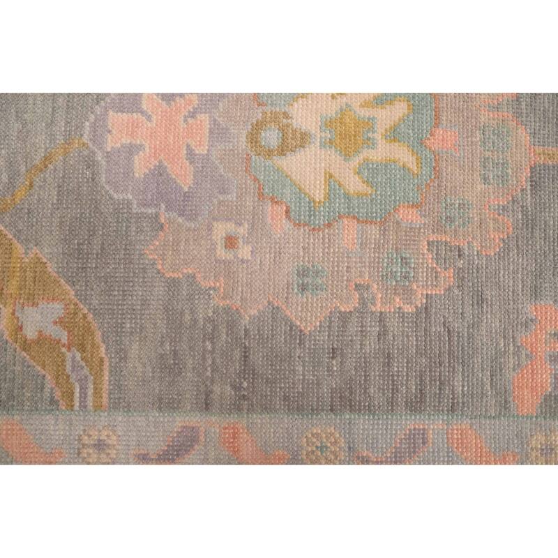 ECARPETGALLERY Hand-knotted Modern Oushak Grey, Sage Wool Rug - 8'10 x 11'11