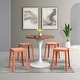 preview thumbnail 44 of 69, Tresse Modern Stackable Dining Stool with Wicker Seat for Dining Room, Garden, Patio, Indoor or Outdoor - No Assembly Required