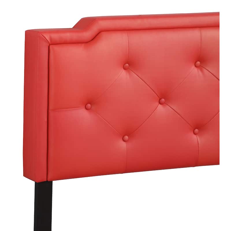 Carson Carrington Valsnas Adjustable Tufted Faux Leather Panel Bed