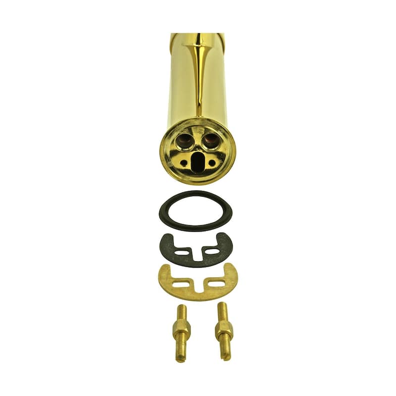 Gold PVD Brass Bathroom Faucet Round Single Hole 1 Handle Pack of 2