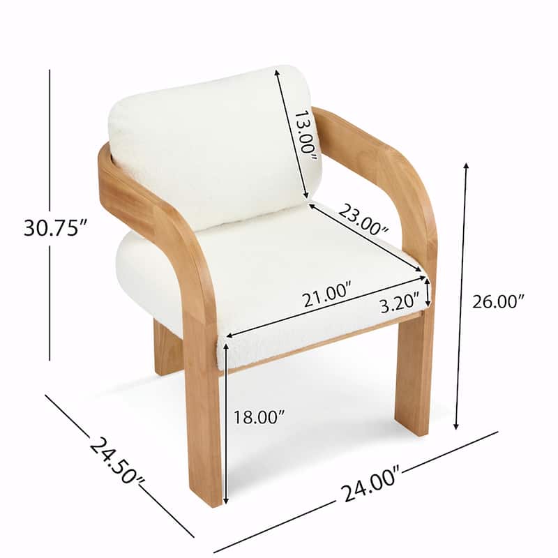 2-Pack Dining Chairs - Fabric with Pillow Back, Solid Wood Frame