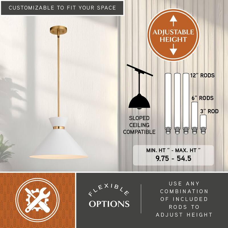Racine Mid-Century Modern Bowtie Pendant Light, LED Compatible