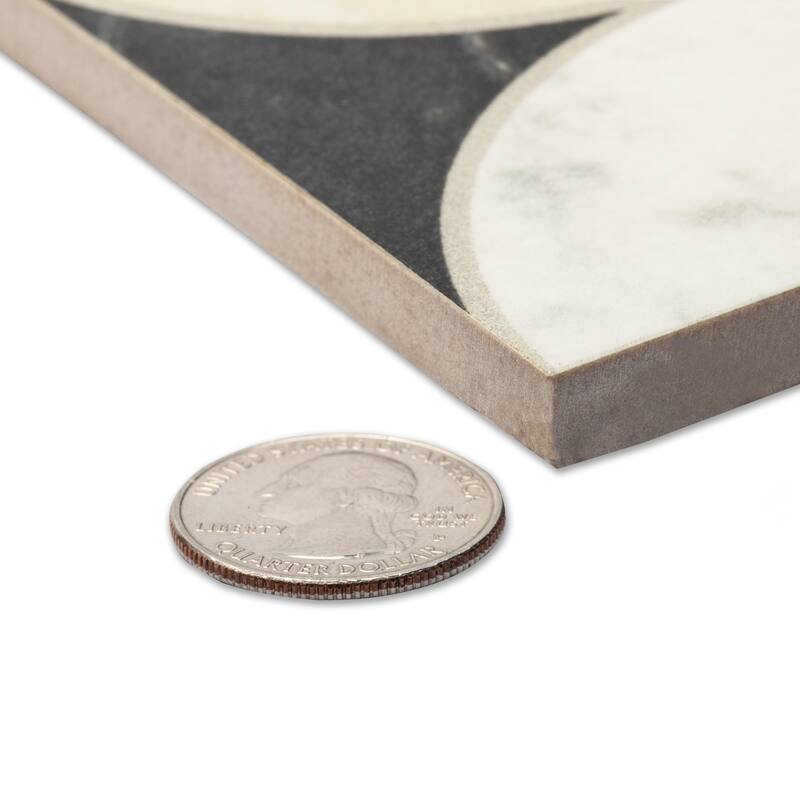 Merola Tile Reve Ovales Deco 23-1/2" x 47-1/8" Porcelain Floor and Wall Tile