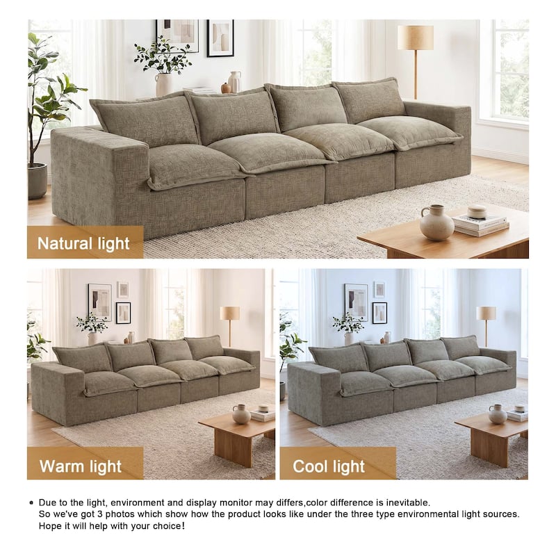 Comfy Cloud Couch Plush Modular Sectional Sofa For Living Room