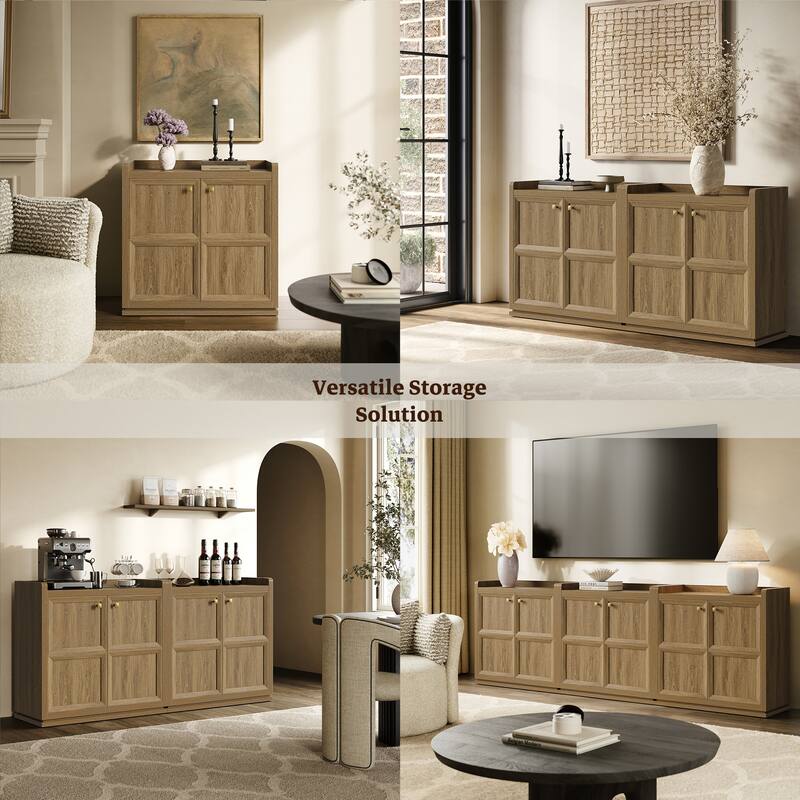 Multifunctional Minimalist Side Cabinet with 3D Design