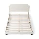 preview thumbnail 18 of 58, Furniture of America Gail Modern White Boucle Adjustable Queen-Size Platform Bed
