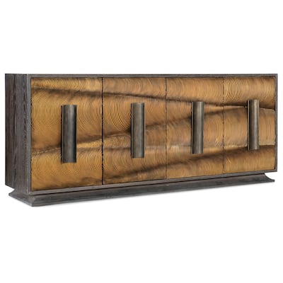 Hooker Furniture 628-85633 Melange 80" Wide Oak Veneer, Resin Accent