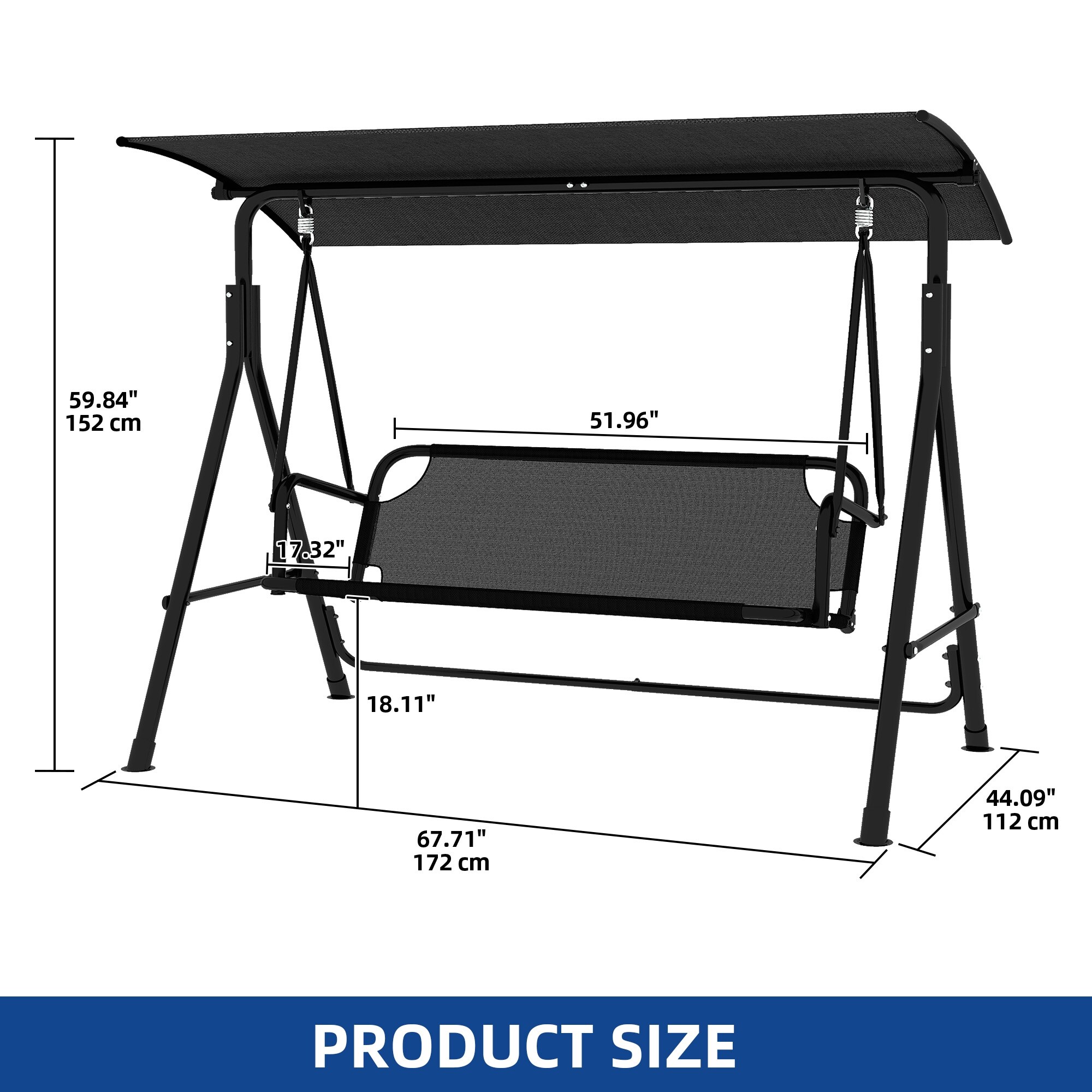 swing 　　no3 3 Person Metal Porch Swing - Bed Bath & Beyond - 42734937