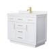 Option White / White Quartz Top / Brushed Gold Hardware