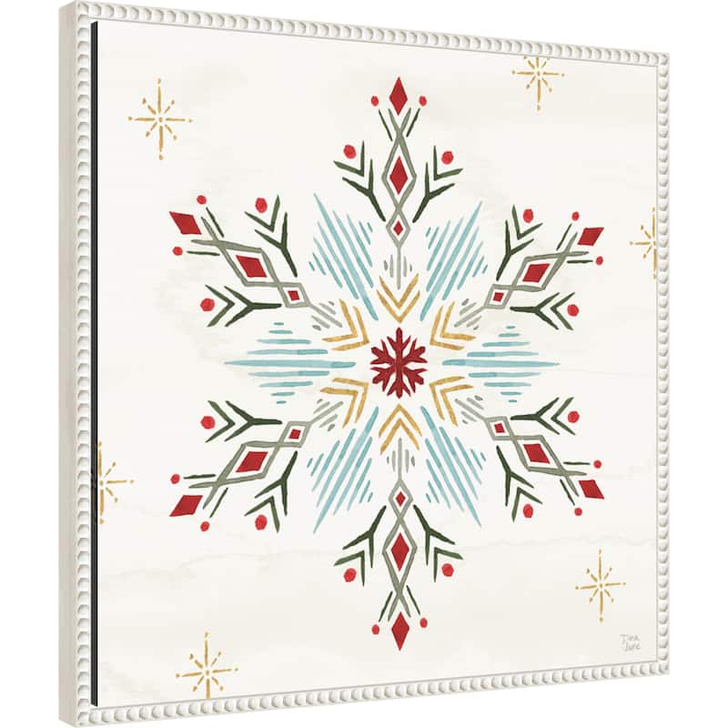 Winter Moment XII by Dina June (22 x 22 in.), Framed Canvas Wall Art Print - Sylvie Beaded White