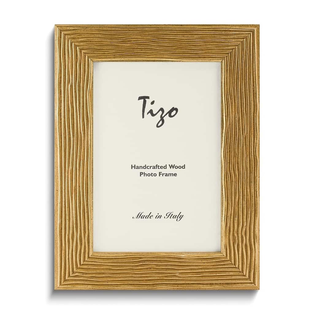 Curata Gold-Tone Textured Wood 4x6 Photo Frame