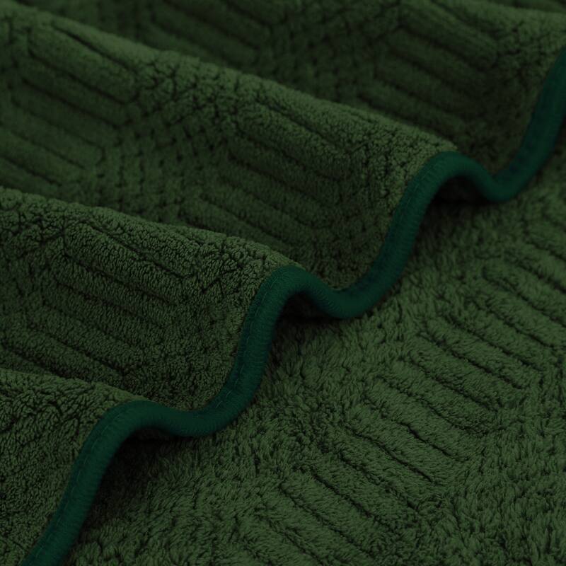 2 Pack Premium Jacquard Fleece Bath Towel, Velvet Highly Absorbent Towels 30"x60"