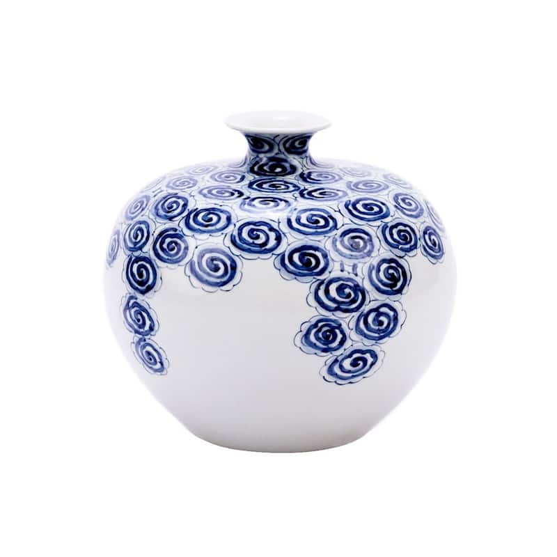 Blue & White Driftting Cloud Pomeranate Vase