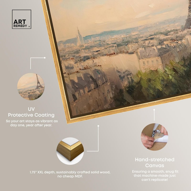 Early Morning Paris Canvas by Art Remedy