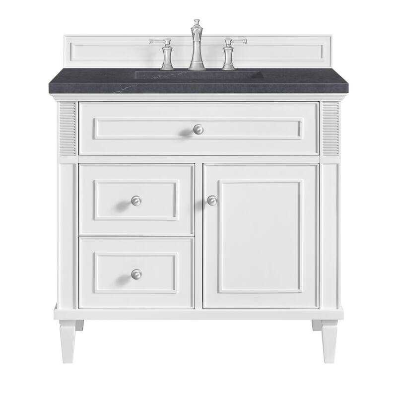James Martin Vanities 424-V36-3CSP Lorelai 36" Single Basin Wood - Bright White - Painted