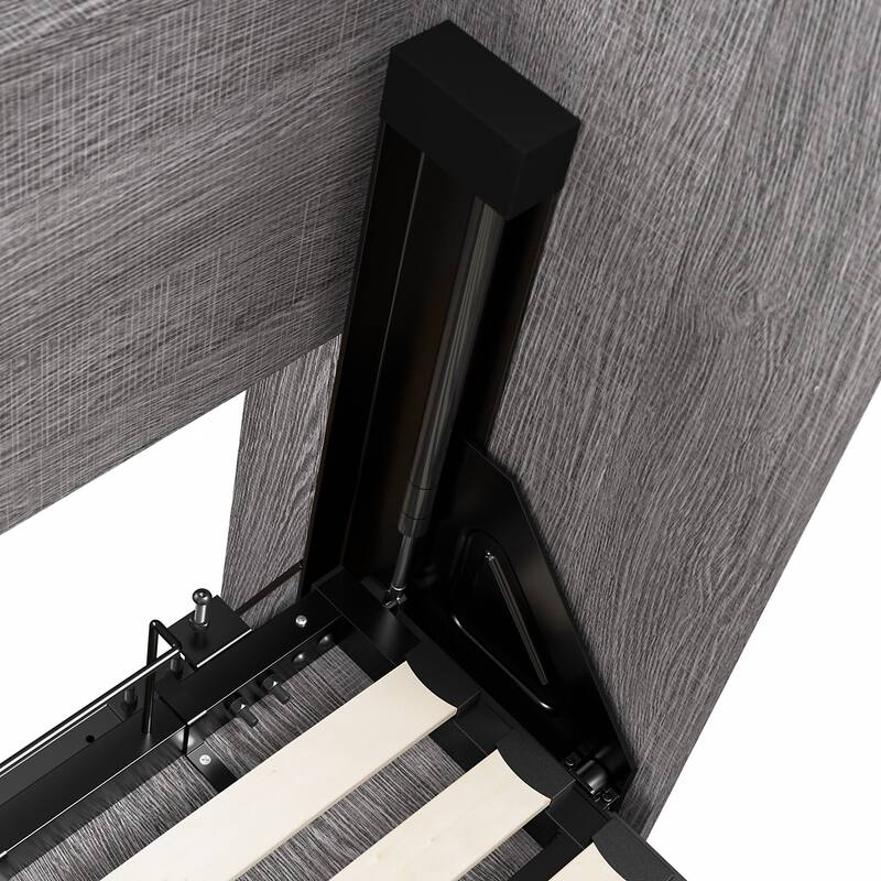 Bestar Pur Queen Murphy Bed with Shelving Unit and Drawers (90W)