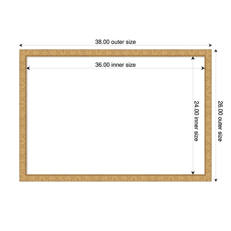 Lila Framed Dry Erase Magnetic Board - 38 x 26 in - Lila Gold