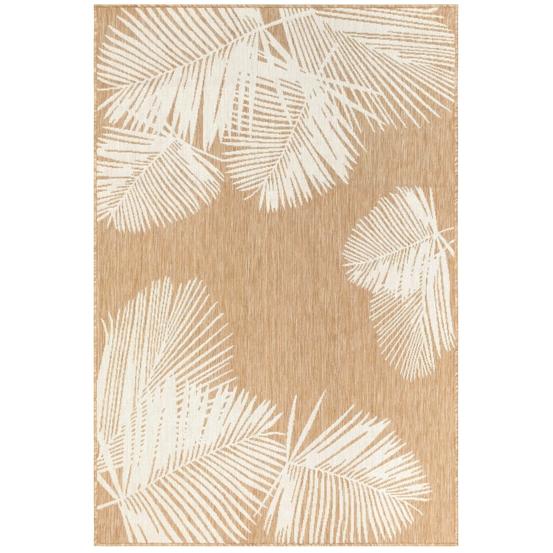 Liora Manne Carmel Palm Indoor/Outdoor Area Rug - 4'10" x 7'6" - Sand