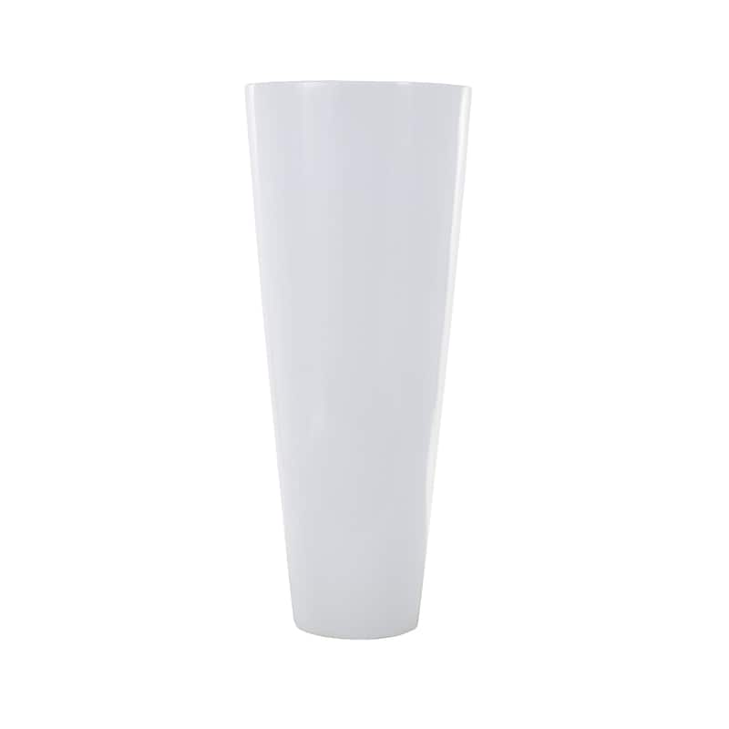 Fiberglass Minimalistic Decorative Vase - White - Roche River Decor