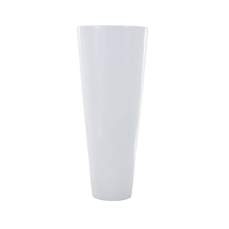 White Fiberglass Minimalistic Decorative Vase