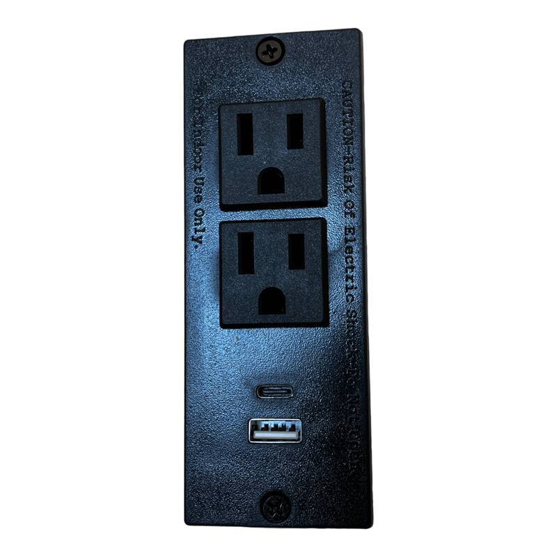 Farmhouse End Table Side Table with Charging Station, White Black Storage Cabinet File Cabinet with Drawer