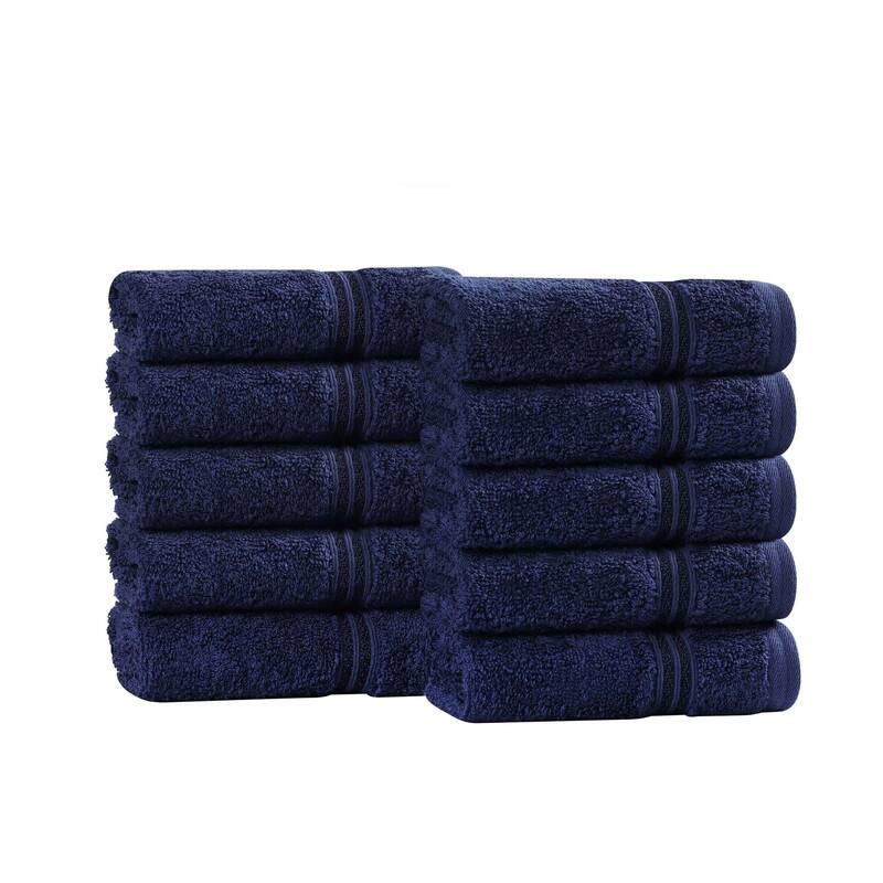 Superior Heritage Egyptian Cotton Absorbent Face Towel Set of 10