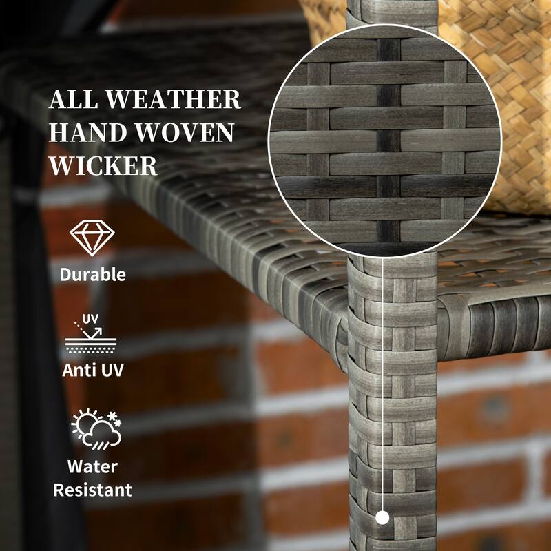 Outsunny Outdoor Towel Valet Caddy