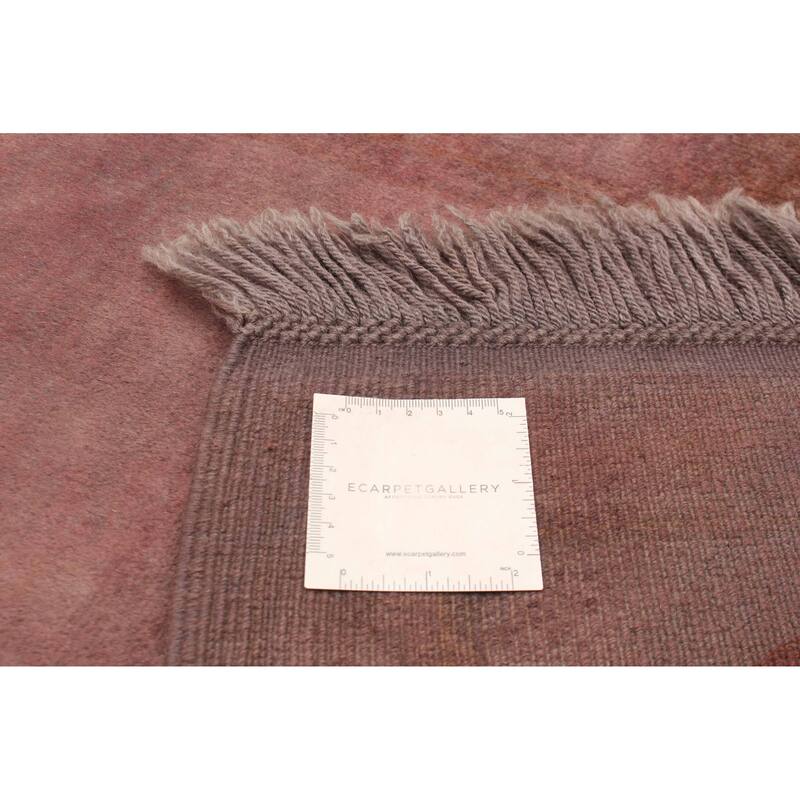 ECARPETGALLERY Hand-knotted Color Transition Brown Wool Rug - 2'7 x 9'1