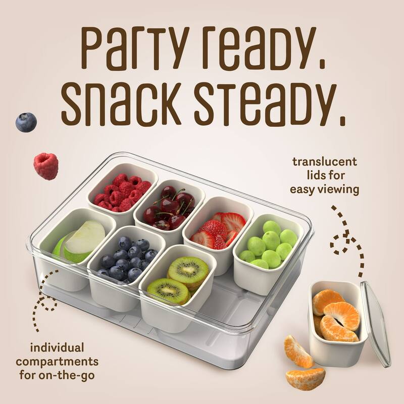 COOK WITH COLOR Snackle Box for Kids Lunch Box and Snack Container