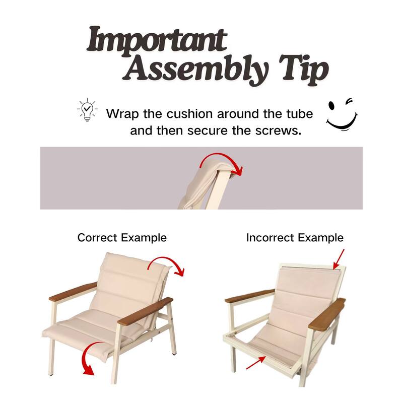 Outdoor 4-Piece All-Weather Patio Conversation Set with Soft Cushions
